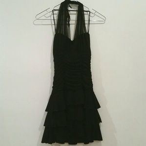 Xoxo Fitted Halter Mini Dress black small